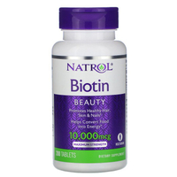 現貨【美國直送】Natrol Biotin 生物素 10000mcg 100/200片 落髮 斷髮 指甲 皮膚