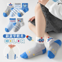 Boys' Socks Spring Summer Thin Children's Socks Cartoon Cotton Socks Summer Mesh Cute Socks Breathab