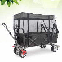 Bug Mesh Net Cover For Collapsible Beach Folding Wagon Accessories Attachment Folding Stroller Collapsible Wagon Cart Hot Sale