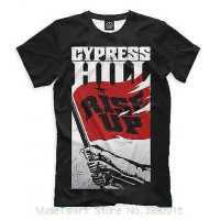 Baju-T, Ketibaan Baru, Rekaan Muzik Cypress Hill Rise Up, Cetakan Hq yang Sejuk, Baju Atasan Tee, Un