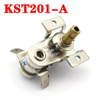 1pc AC 250V 10A 16A Adjustable Temperature Switch Bimetallic Heating Thermostat KST201-A For Electri