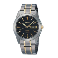 【SEIKO 精工】黑面半金 鈦金屬錶帶 時尚紳士腕錶 藍寶石玻璃鏡面(SGG735P1)