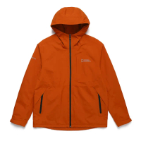 【國家地理服飾官方旗艦】男女同款 GORE-TEX URBAN CITY 防水外套 - 橙色(防水防風/GORETEX)