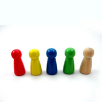 5Pcs/Set 31*15mm Chess Pieces Board Games Accessories Wood Pawn/Chess Card Pieces