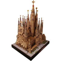 Educational DIY 3D Paper Model Kit: European Building Detail-Crafted Paper Photo Props