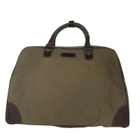 【TROOP】旅行袋中容量英國經典帆布100%全棉手工帆布包(耐磨損加強防水功能提肩背斜側附長背帶)