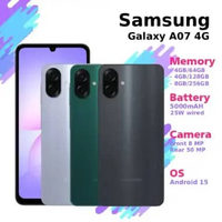 Hp/Smartphone Android Samsung GaIaxy A07 4G 4/64GB | 4/128GB | 8/256GB 4/64GB Grey