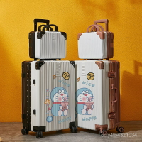 【免運】行李箱ins少女日係拉桿箱20小叮噹可愛塗鴉旅行皮箱子24寸 登機箱 旅行箱 復古行李箱