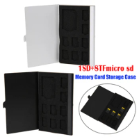 Monolayer Aluminum 1SD+ 8TF Micro SD Cards Pin StorageBox Case Holder