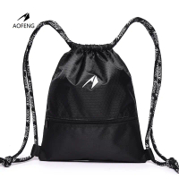 Aofeng Wholesale Custom Logo Drawstring Large Basketball Backpack Outdoor Backpack Small Soccer Bag