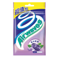 【Airwaves】超涼無糖口香糖 微冰藍莓 62g*10入(提神/潔牙/口腔清潔)