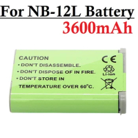3600mAh nb-12l NB12L NB 12L Li-ion Battery For Canon Legria Mini X N100, G1 X Mark II Digital Camera Replaceable Battery