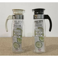 HARIO 冷水壺 冷熱兩用玻璃壺1400ml 米白色/灰色款 日本製造 RPLN-14-OW『歐力咖啡』