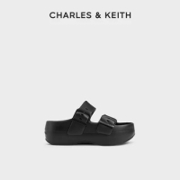 CHARLES&amp;KEITH24 Summer new CK1-71650004 Soft wear fashion beach platform slippers for women
