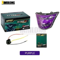 Lampu depan sepeda motor Yamaha LC135 V1, lampu depan LED transparan, sorot tinggi dan rendah. purpl