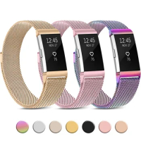 Magnetic Metal Strap For Fitbit Charge 2 Band Replacement Bracelet Wristband For Fitbit Charge 2 Strap Smart Watchband Accessory