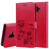 Leather case For Samsung J6 Plus Case Wallet Flip Cover For Samsung Galaxy J6Plus J6+ J 6 Plus J600F J610F phone bag coque