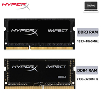 Memoria DDR3 DDR3L DDR4โน๊ตบุ๊ค RAM 8กิกะไบต์16กิกะไบต์1600 1333 1866 2133 2400 2666 3200เมกะเฮิร์ตซ์แล็ปท็อปหน่วยความจำ SODIMM Hyperx RAM