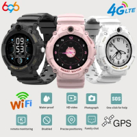 2023 New 4G Kids Video Call Smart Watch GPS WiFi Location HD Camera Waterproof SOS RAM 512MB+ROM 4GB Children Student Smartwatch