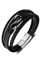 Trendyshop 磁石扣合式編織皮手環