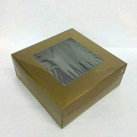 Box/ Dus Kue Kuning mas 18x18x8cm -10pcs