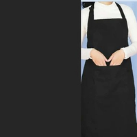 Apron Celemek Sablon Custom Cetak Logo Hitam