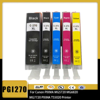 Vilaxh Compatible Ink Cartridge PGI270 CLI271 270 271 PGI-270 CLI-271 For Canon PIXMA MG5720 MG6820 MG7720 PIXMA TS5020 Printer