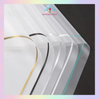 20 Lembar Kertas Buket Bunga Frame Opp Transparent Wrapping Paper Cellophane KB6087