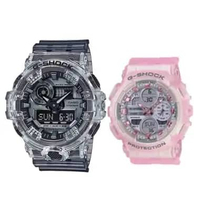 JAM COUPLE CASIO ANALOG DIGITAL ORIGINAL GREY & PINK CASIO G-SHOCK GA-700SK-1A GMA-S140NP-4A GSHOCK