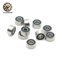 S693RS Bearing ABEC-7 ( 10 PCS ) 3*8*4 mm ABEC-7 Hobby Electric RC Car Truck Stainless Steel Ball Bearings S693-2RS Black Sealed