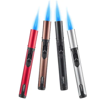 HONEST Candle Lighter Refillable Pen Jet Torch Lighter Windproof Jet Flame Butane Lighter Kitchen BBQ Lighters Men's Gadget