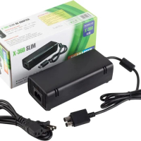 Xbox 360 Slim Power Supply AC Adapter Power Supply Brick Replacement Charger with Cord Cable for Xbox 360 Slim Console