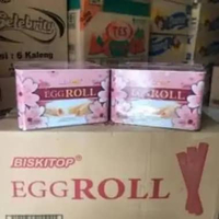 BISKITOP EGG ROLL KALENG ENAK 300gr Biskuit Snack Kue Kering Hampers Lebaran Hari Raya Keluarga