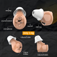 USB Cas Super Mini Alat Bantu Dengar Pendengaran CIC Hearing Aid Ear Less Noise & Whistle