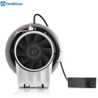 EC motor silent flexible inline duct fan centrifugal fan with speed controller for office building