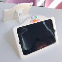For iPad mini 1 2 3 4 5 Cartoon duck silicone stand case cover ipadmini5 cute Duck holder protector