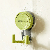 免打孔防 真空吸盤 水吸盤掛勾 绿色 4個