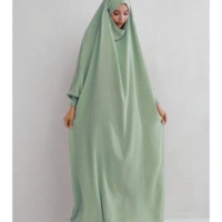 Muslim Women's Headband Dress Prayer Jilbab Abaya Long Khimar Full Ramadan Dress Islamic Apparel