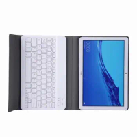 Leather Cover for Huawei MatePad T10 T10s 10.1 T5 T3 M5 M6 Matepad 10.4 Honor V6 2020 Backlit Bluetooth Keyboard Tablet Case