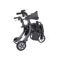 Cross-era intelligent elderly travel vehicle, electric wheelchair, disabled crutches, four-wheel folding walking rehabilitation
