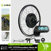 Electric Bicycle Conversion Kit 48V 2000W Brushless Front Rear Hub Wheel Motor Kit For Ebike Conversion Kit 20-29 Inch 700C