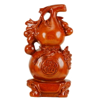 慈緣正堂 花梨木大葫蘆擺件大號 實木雕刻工藝品客廳酒柜書房喬遷