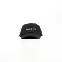Fred Perry Topi FRED PERRY TEXT CENTER BLACK CAP 100% ORIGINAL