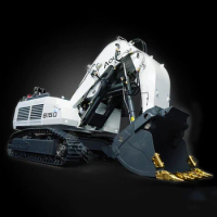Metal LESU 1/14 Heavy RC Hydraulic Excavator Double Pump AOUE 9150 Forward Shovel Remote Control Construction Car for Liebherr