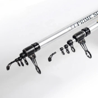 450cm 14.76ft 4 sections Detachable guide ring best 450 cm telescopic pole rods white fishing rod big game