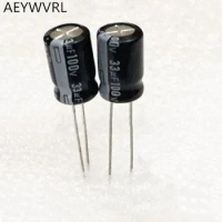 500PCS 100v33uf electrolytic capacitor 33uf 100v 8*12mm
