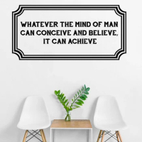 Whatever the mind of man Can conceive and believe it can Achieve Quote Wall Sticker Inspirational Home Art Decor posters DG297