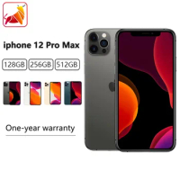 Original Apple iPhone 12 Pro Max 5G LTE Phone 6.7 ''128/256GB IOS A14 Bionic Six Core Triple 12MP Face ID Smartphone 20W Quick C