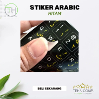 Sticker Font Arab Keyboard Laptop Arabic Sticker Komputer Multi Colour