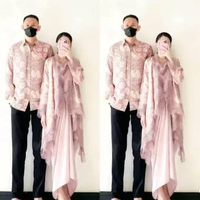 Batik Couple Dusty Pink | Kabaya Coule | Tunik Couple | Batik Couple | Gamis Couple | Kebaya Dusty P